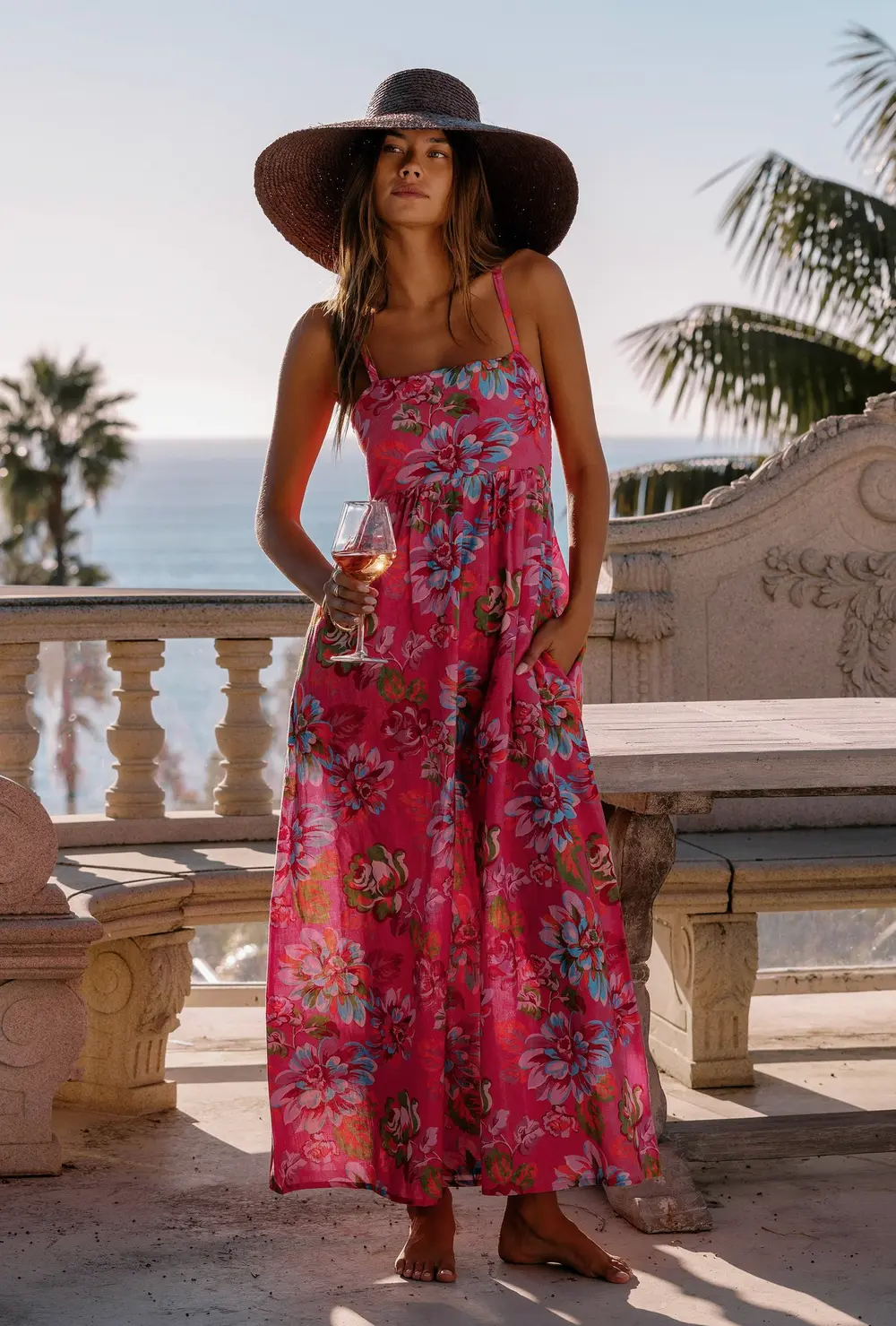 Rianne Dress Sugar Bloom Linen