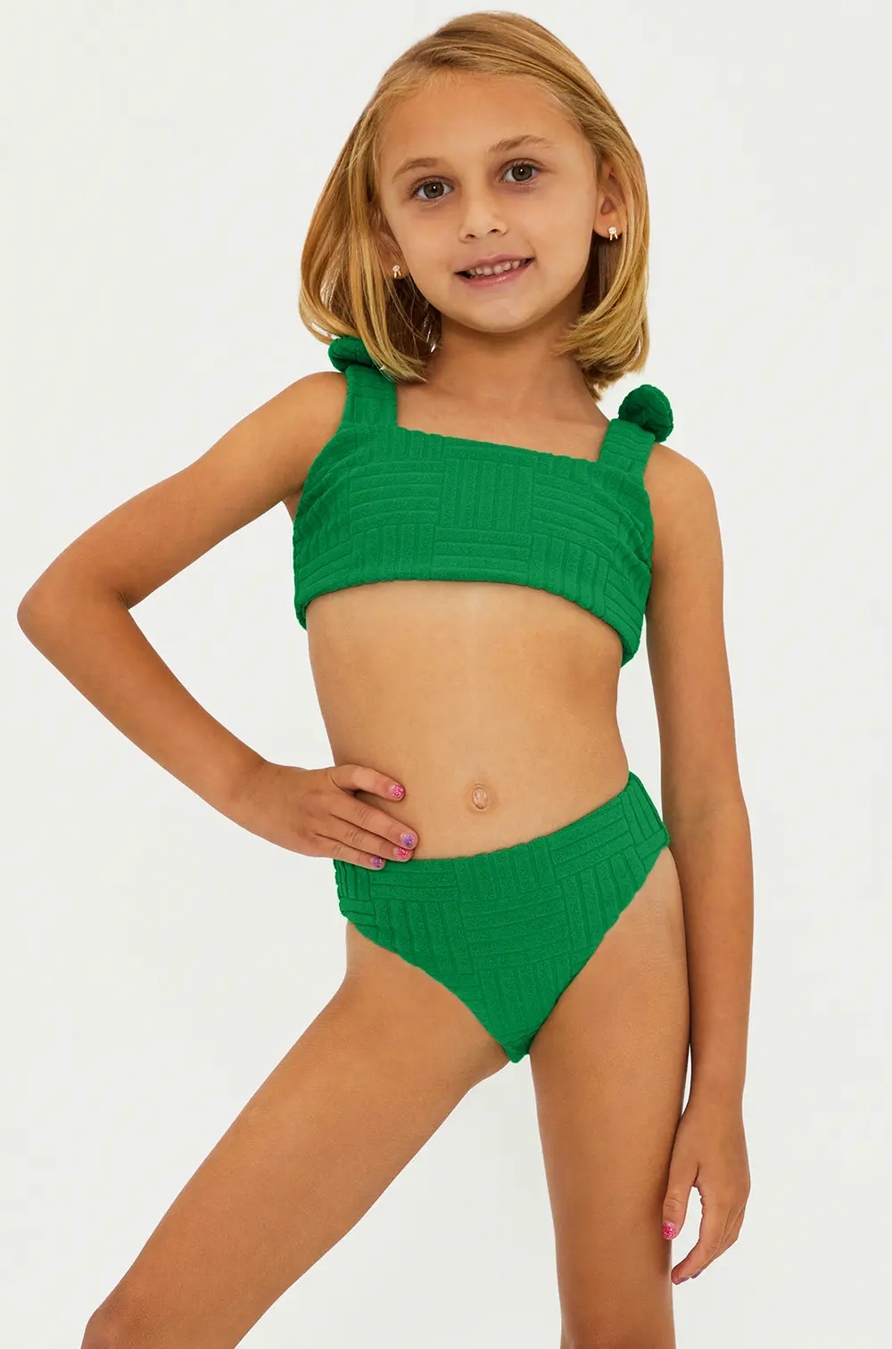 Little Stella Two Piece Jelly Bean Green Terry