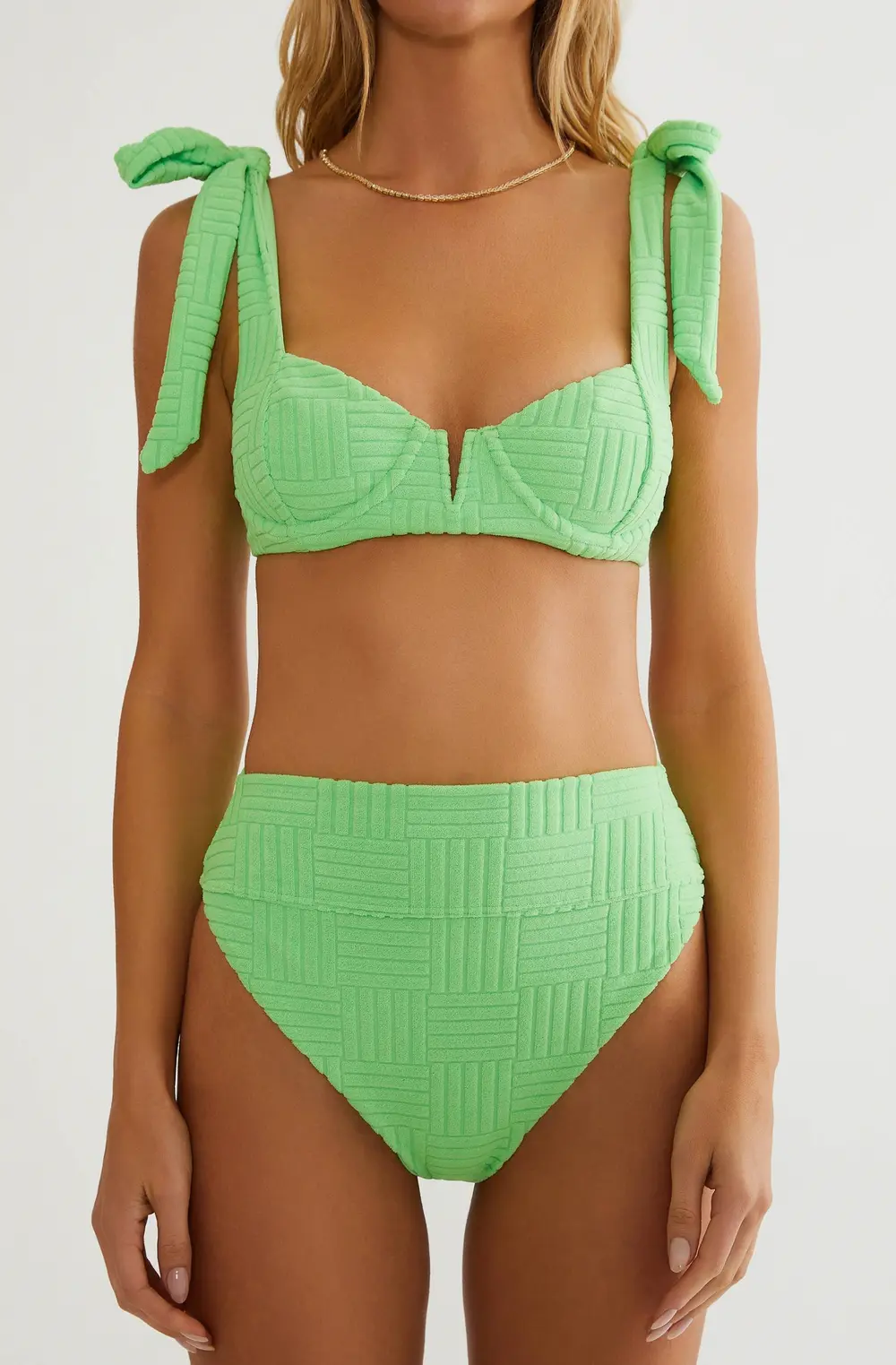 Highway Bottom Lime Green Terry