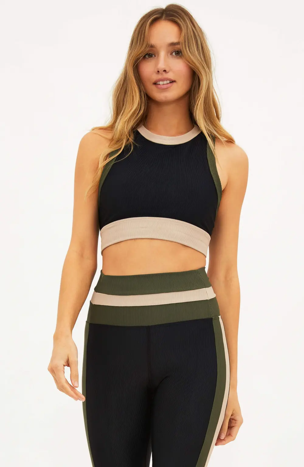 Gwen Top Military Olive Colorblock