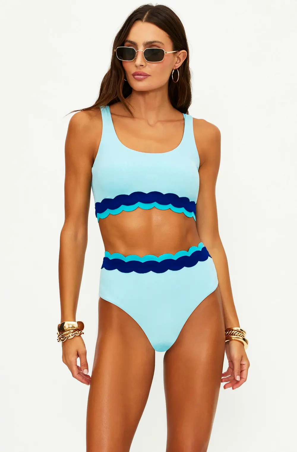 Anthropologie X Beach Riot Marin Top Sweet Winter Blue