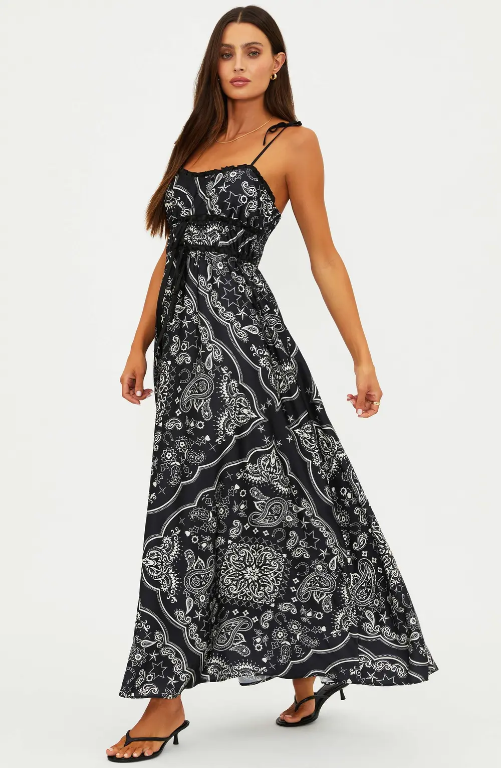 Levi Maxi Dress Bandana Black
