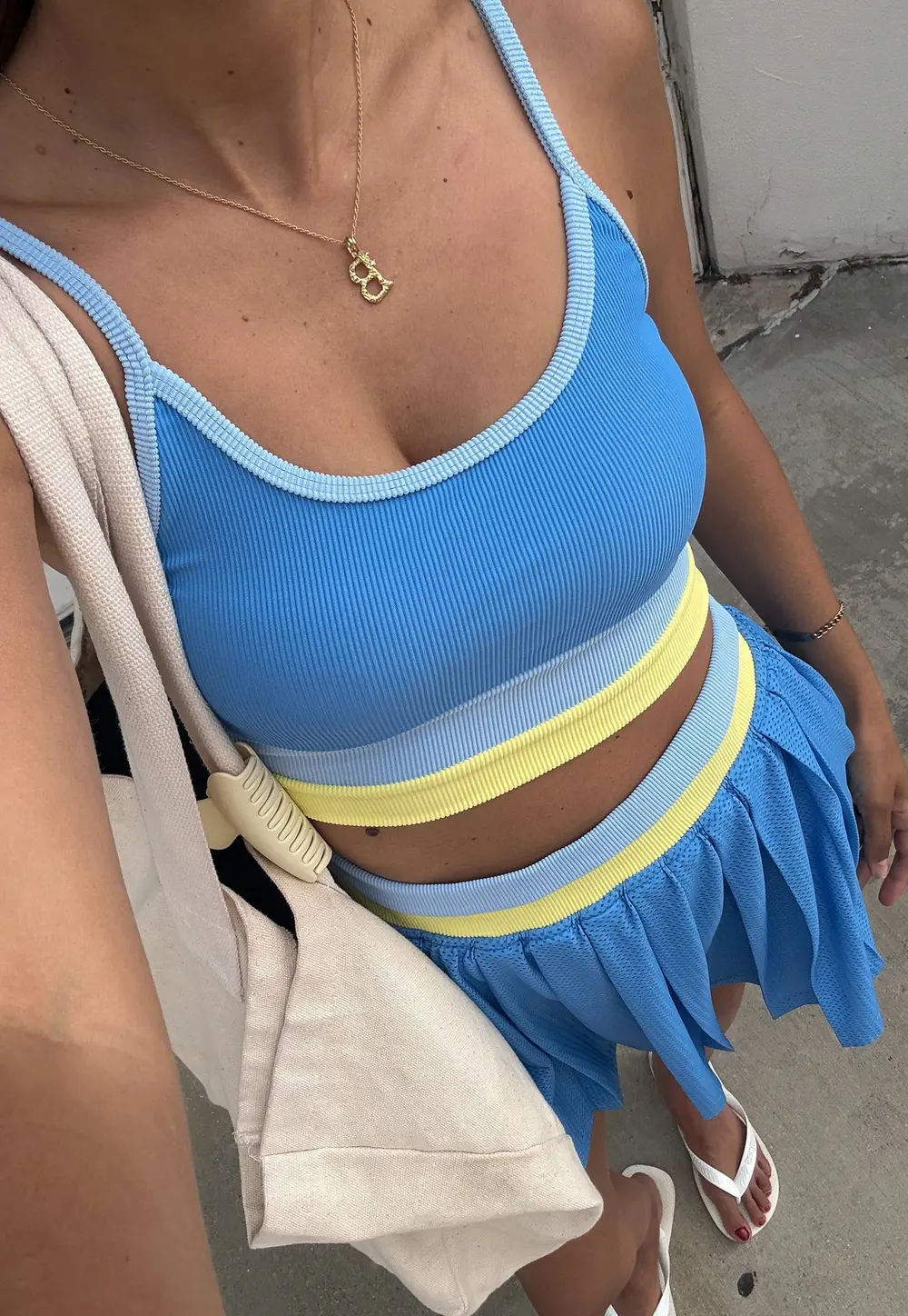 Eva Top Marina Blues Colorblock