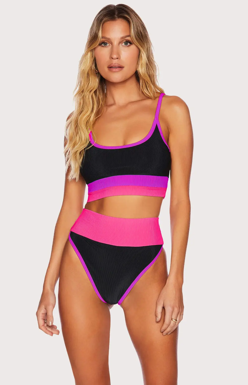 Eva Top Vivid Violet Colorblock