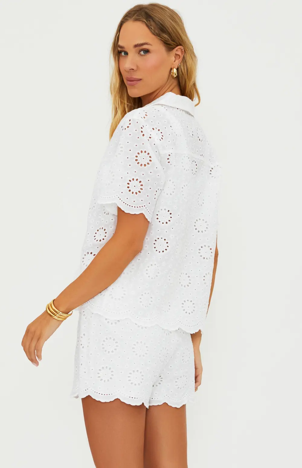 Lexie Top White Magnolia Eyelet