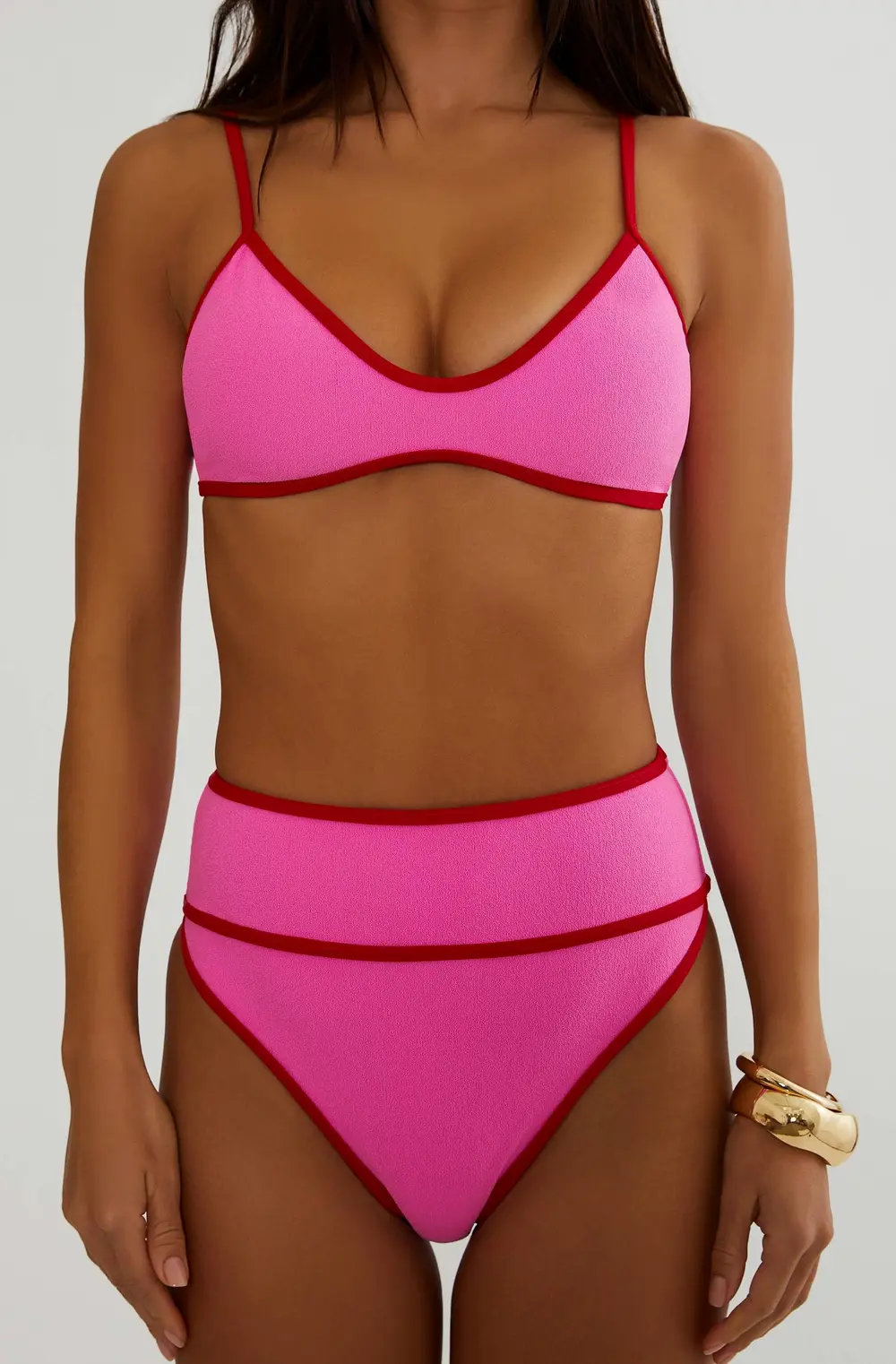 Leona Top Electric Pink Tidal Crepe