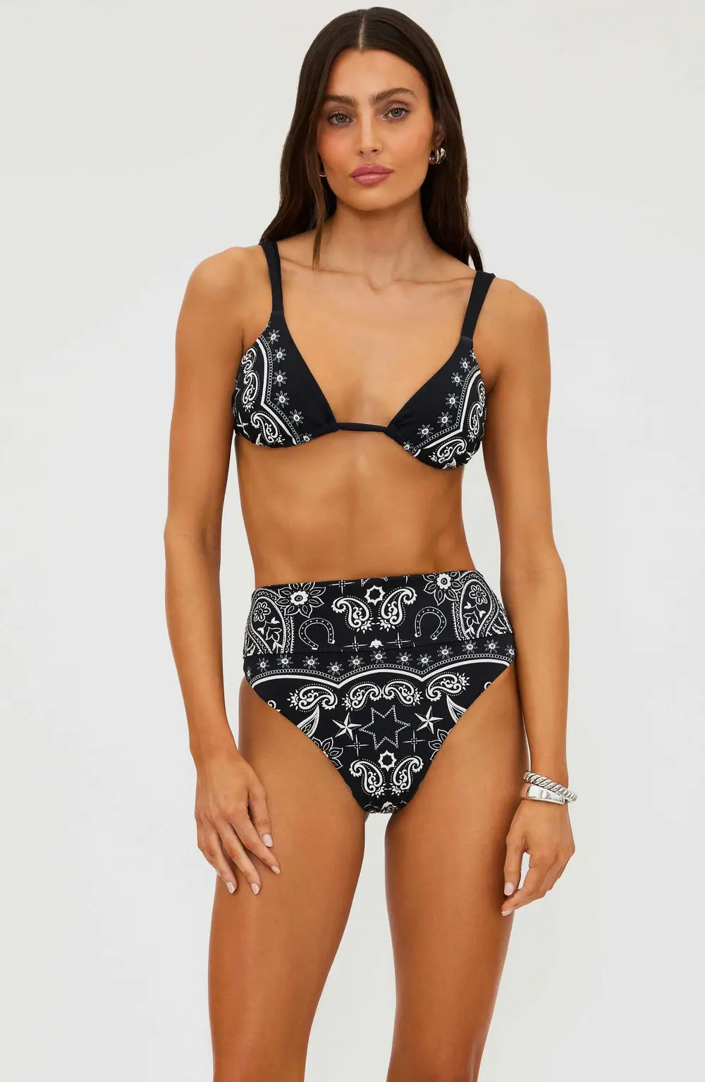 Saige Top Bandana Black