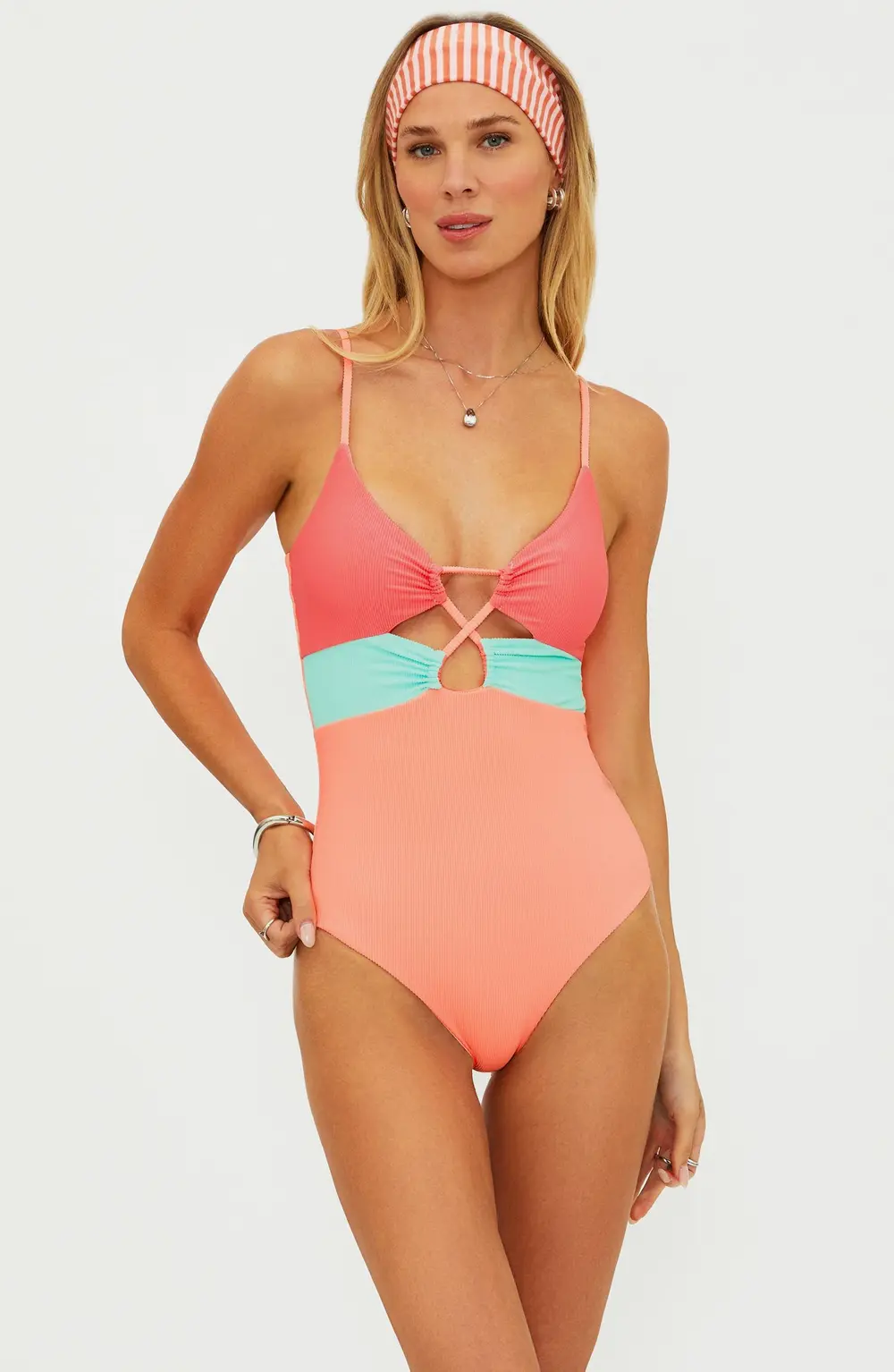 Leslie One Piece Guava Jelly Colorblock