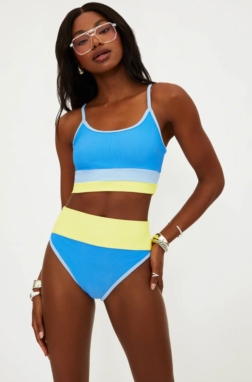 Eva Top Marina Blues Colorblock