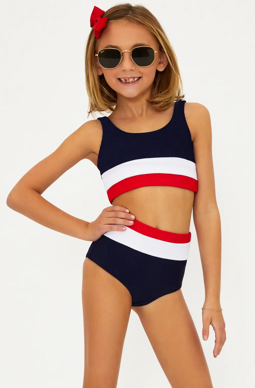 Little Mackenzie & Heidi Set Americana Colorblock
