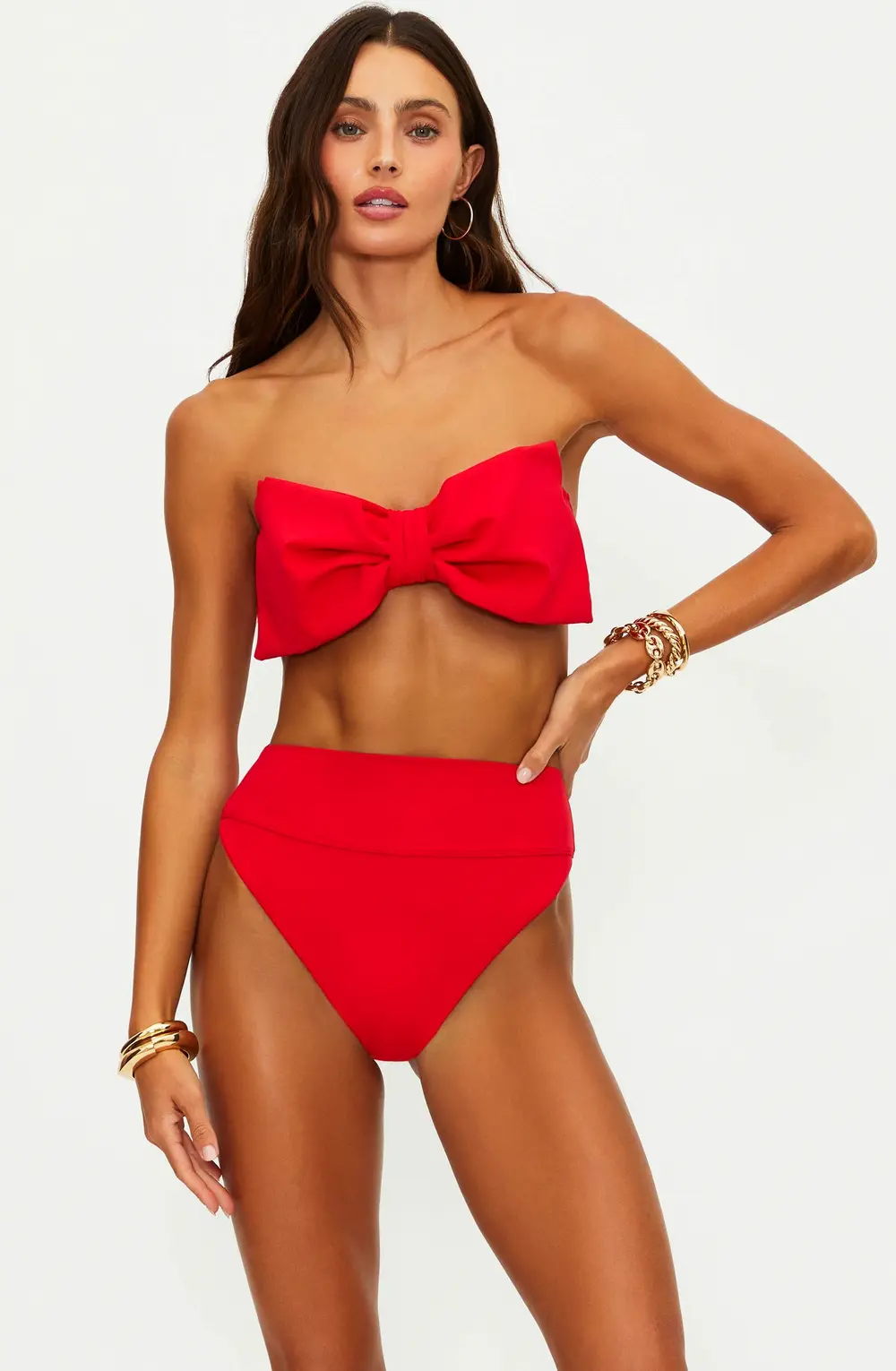 Anthropologie X Beach Riot Highway Bottom True Red