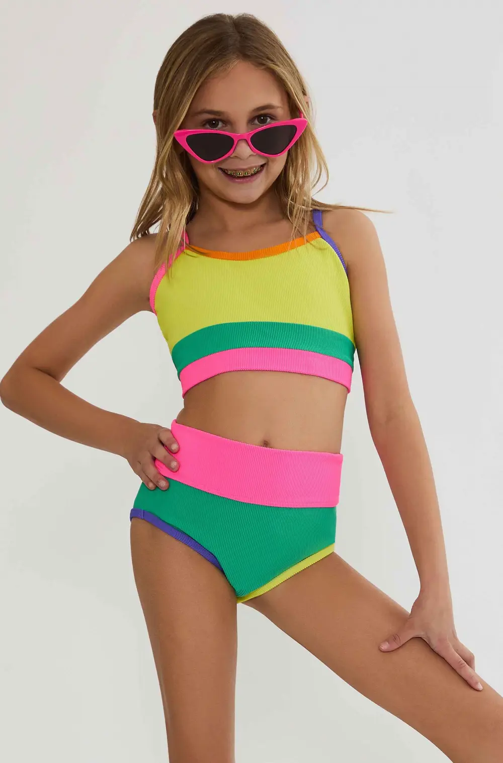 Little Eva & Emmy Bottom Technicolor Colorblock