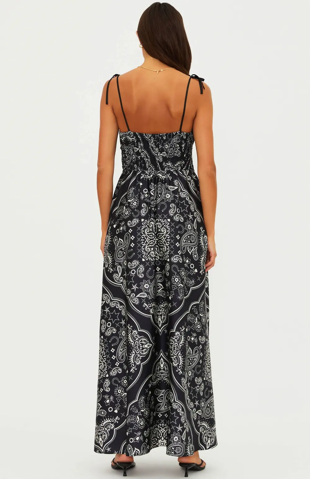 Levi Maxi Dress Bandana Black