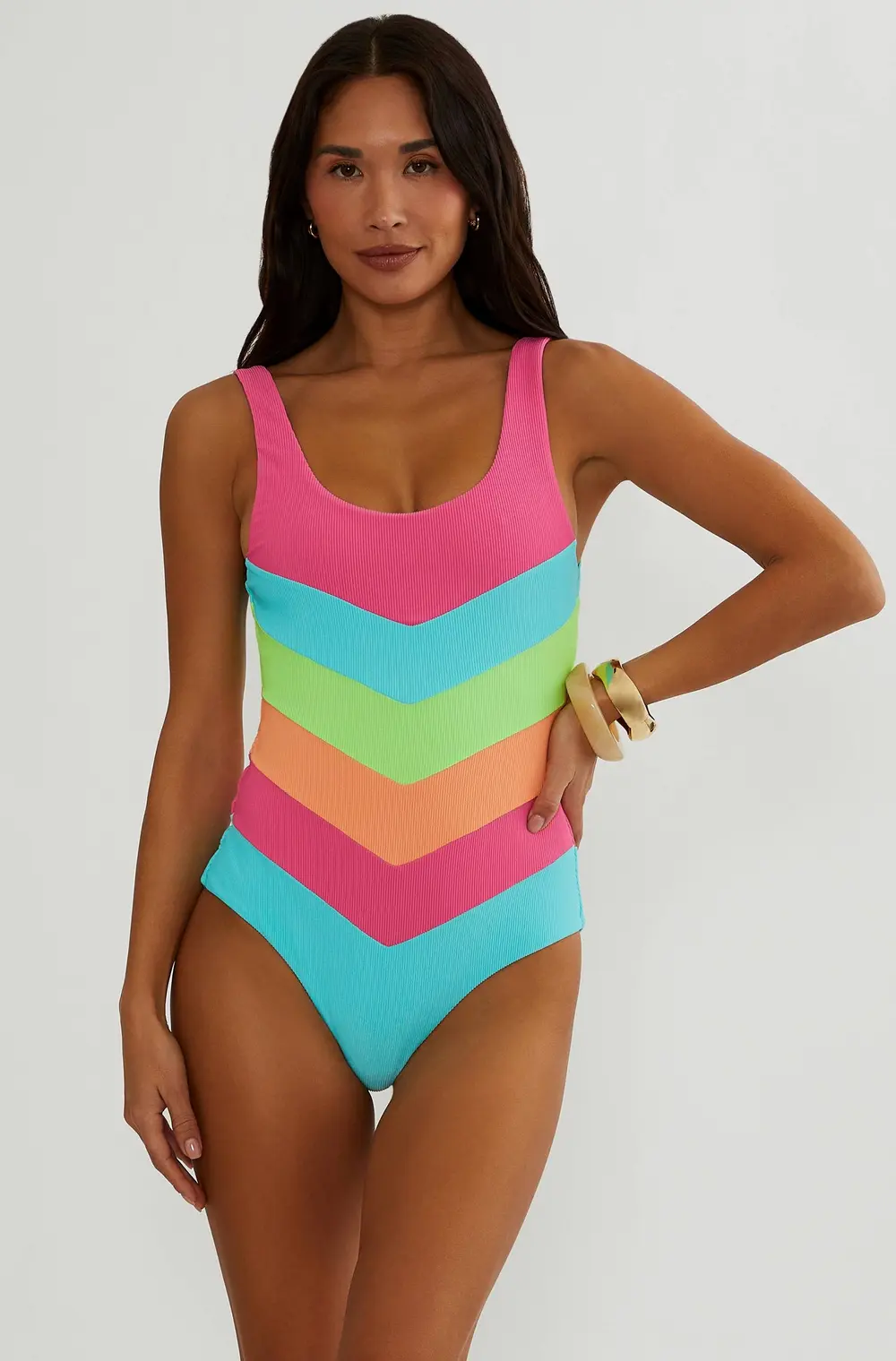 Cinthia One Piece Aqua Haze Colorblock