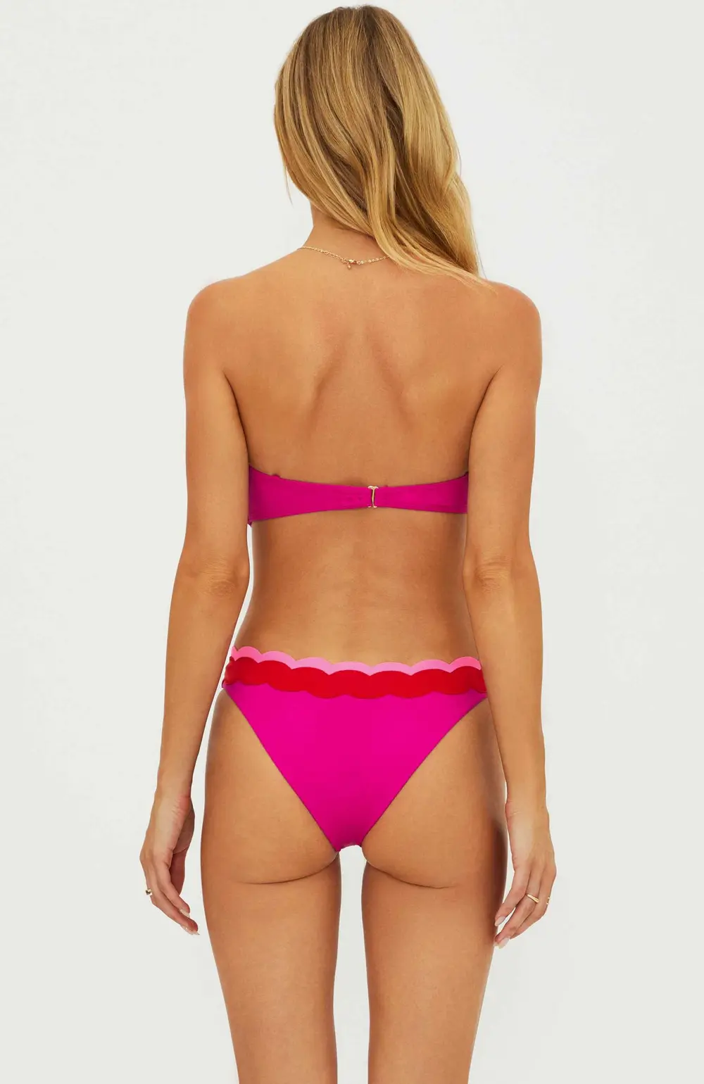 Sybil Top Fuchsia Red Neon Pink Wave