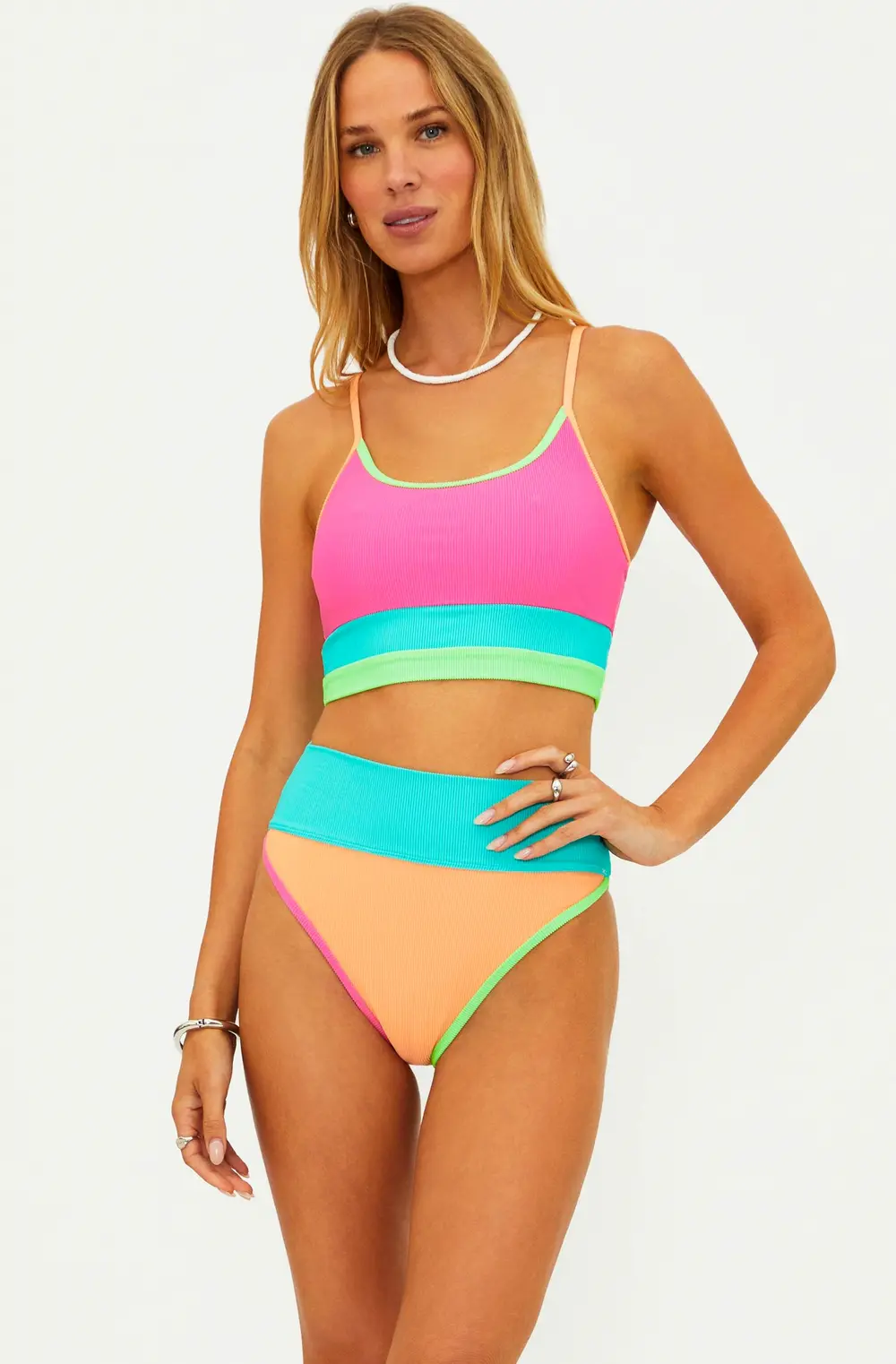 Eva Top Aqua Haze Colorblock