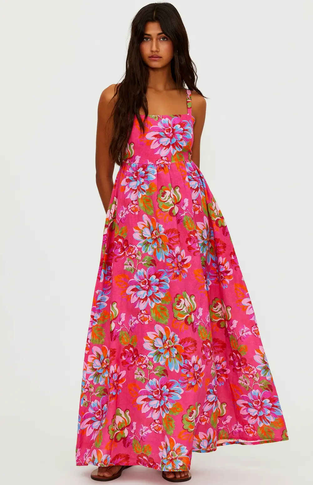 Rianne Dress Sugar Bloom Linen