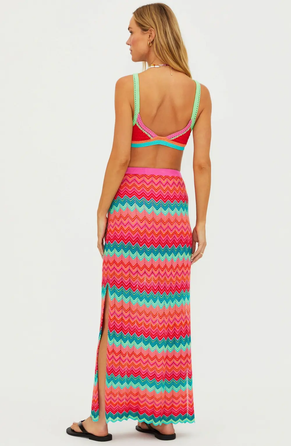 Ivana Skirt Strawberry Ice Chevron