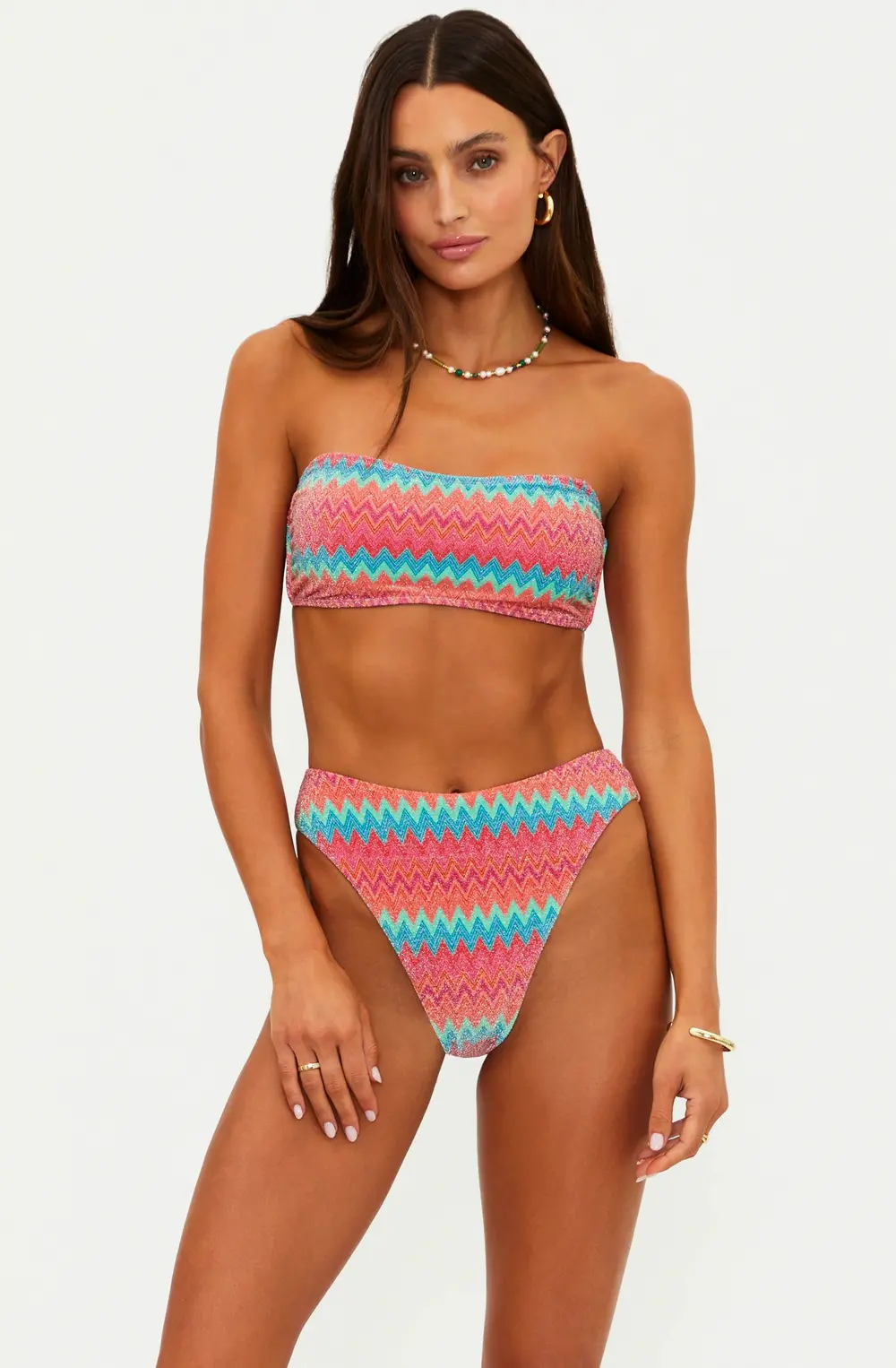 Amarie Bottom Strawberry Ice Chevron Shine