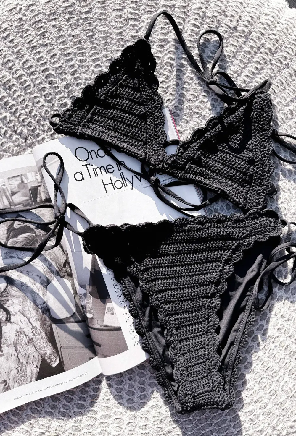 Soleil Bottom Black Crochet