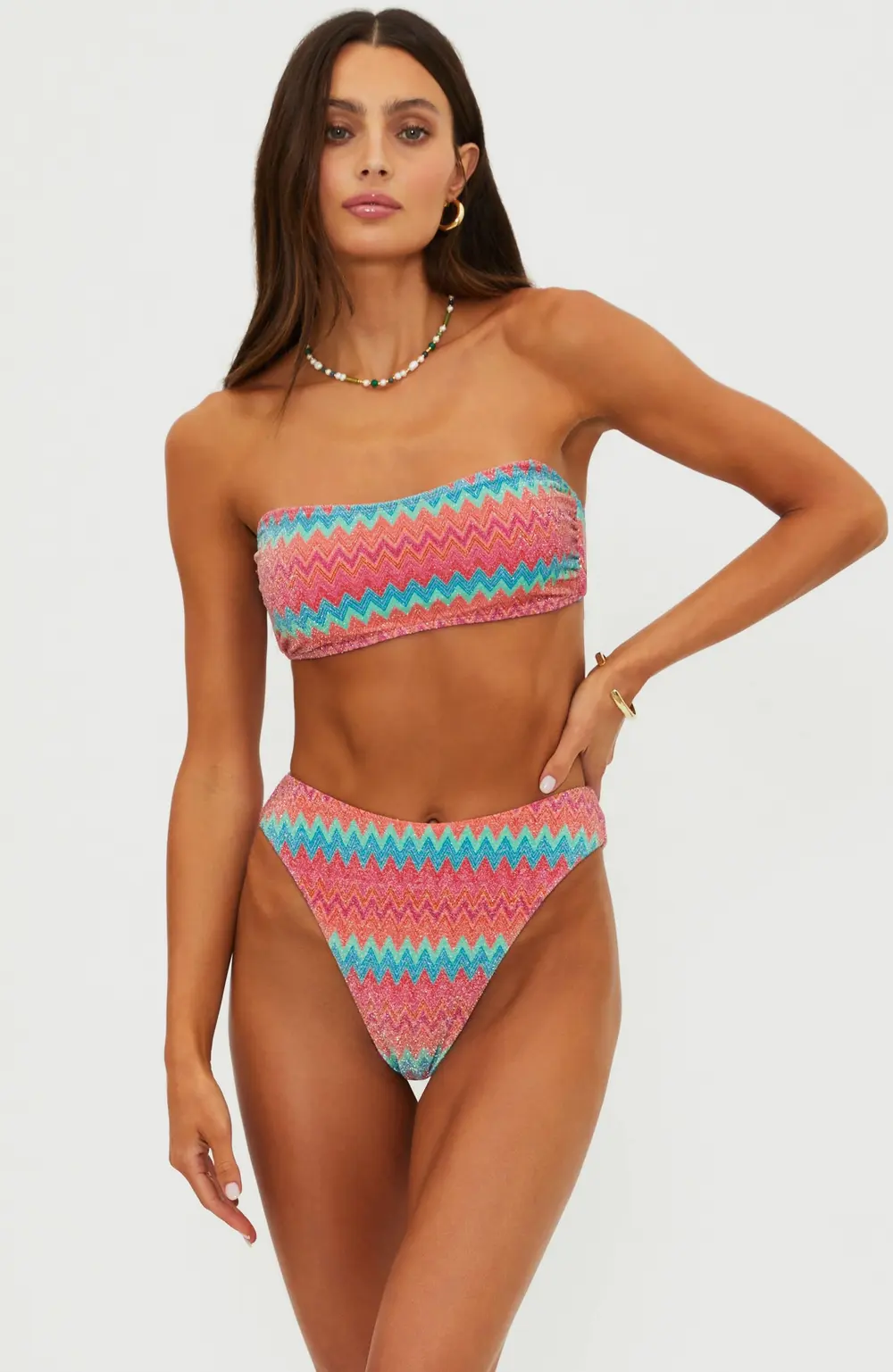 Amarie Bottom Strawberry Ice Chevron Shine