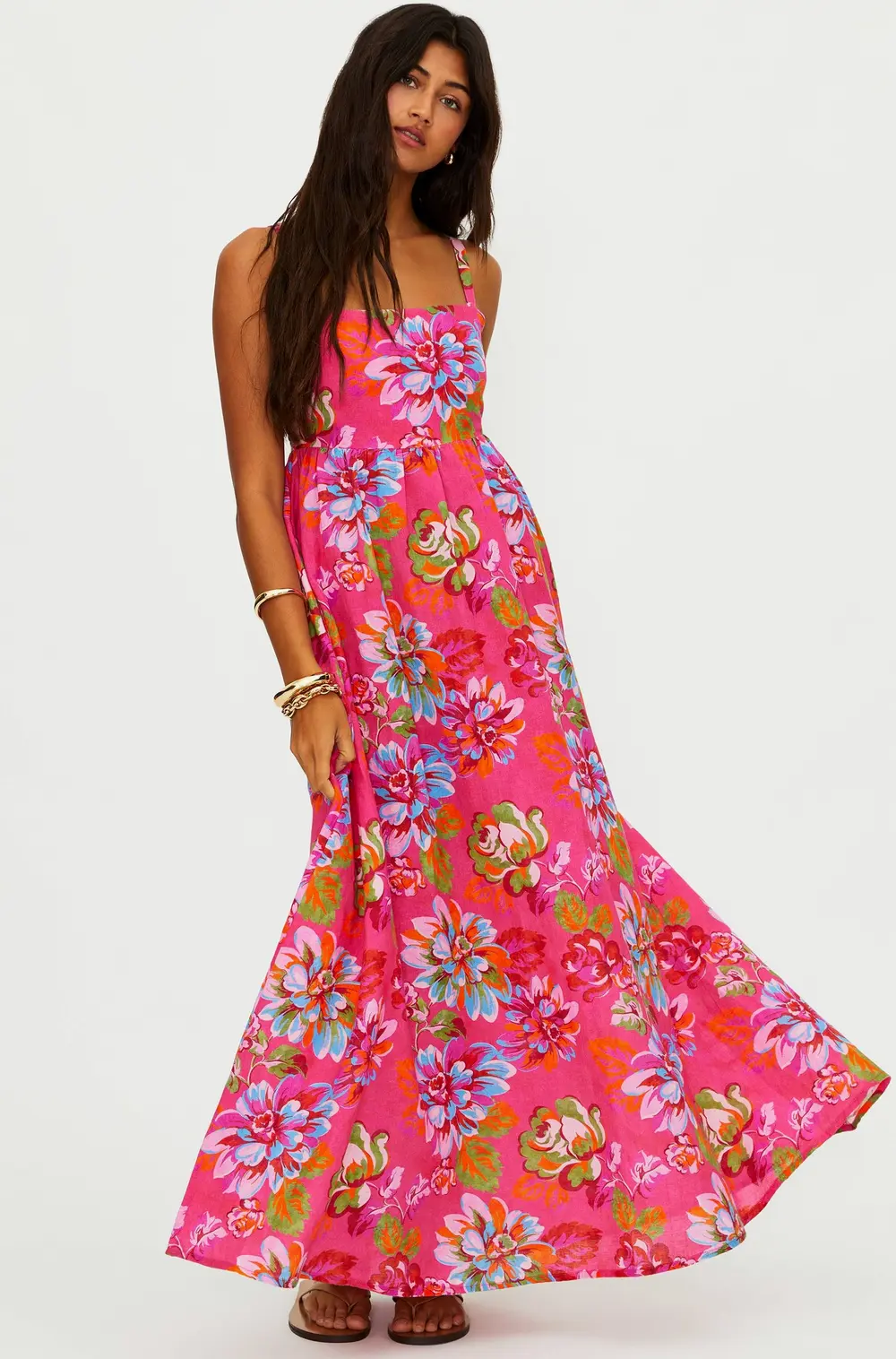 Rianne Dress Sugar Bloom Linen