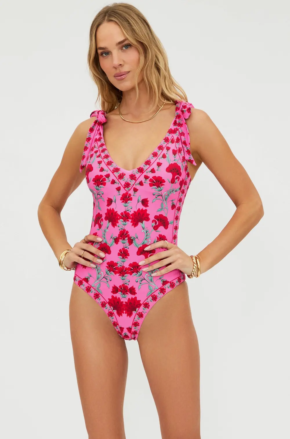 Akira One Piece Redwood Floral
