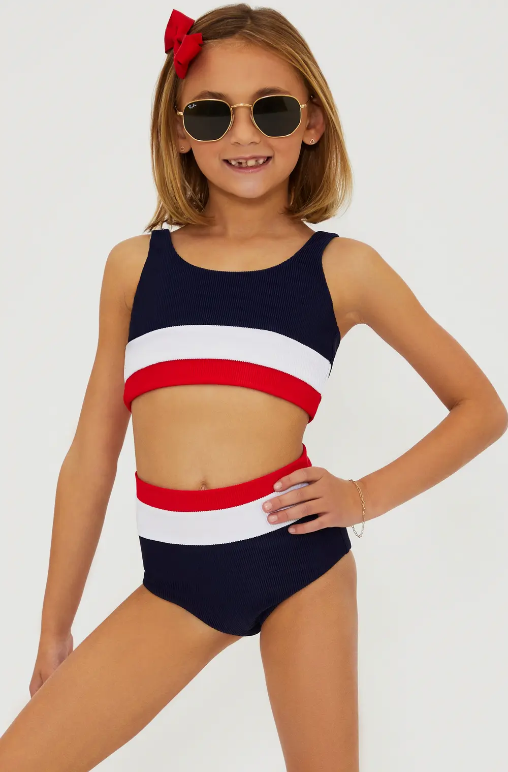 Little Mackenzie & Heidi Set Americana Colorblock