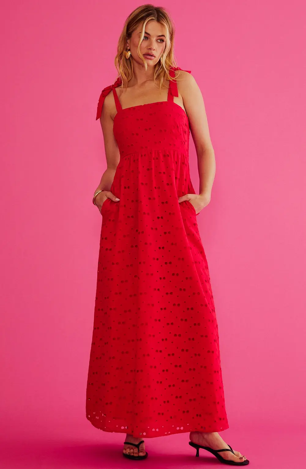 Charlotte Dress Cherry Eyelet