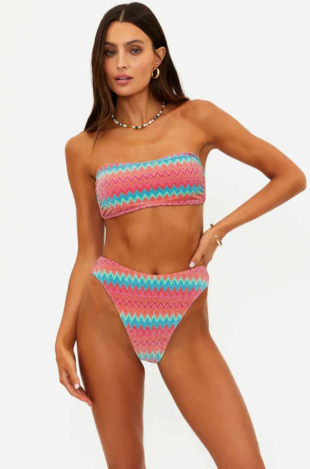 Amarie Bottom Strawberry Ice Chevron Shine