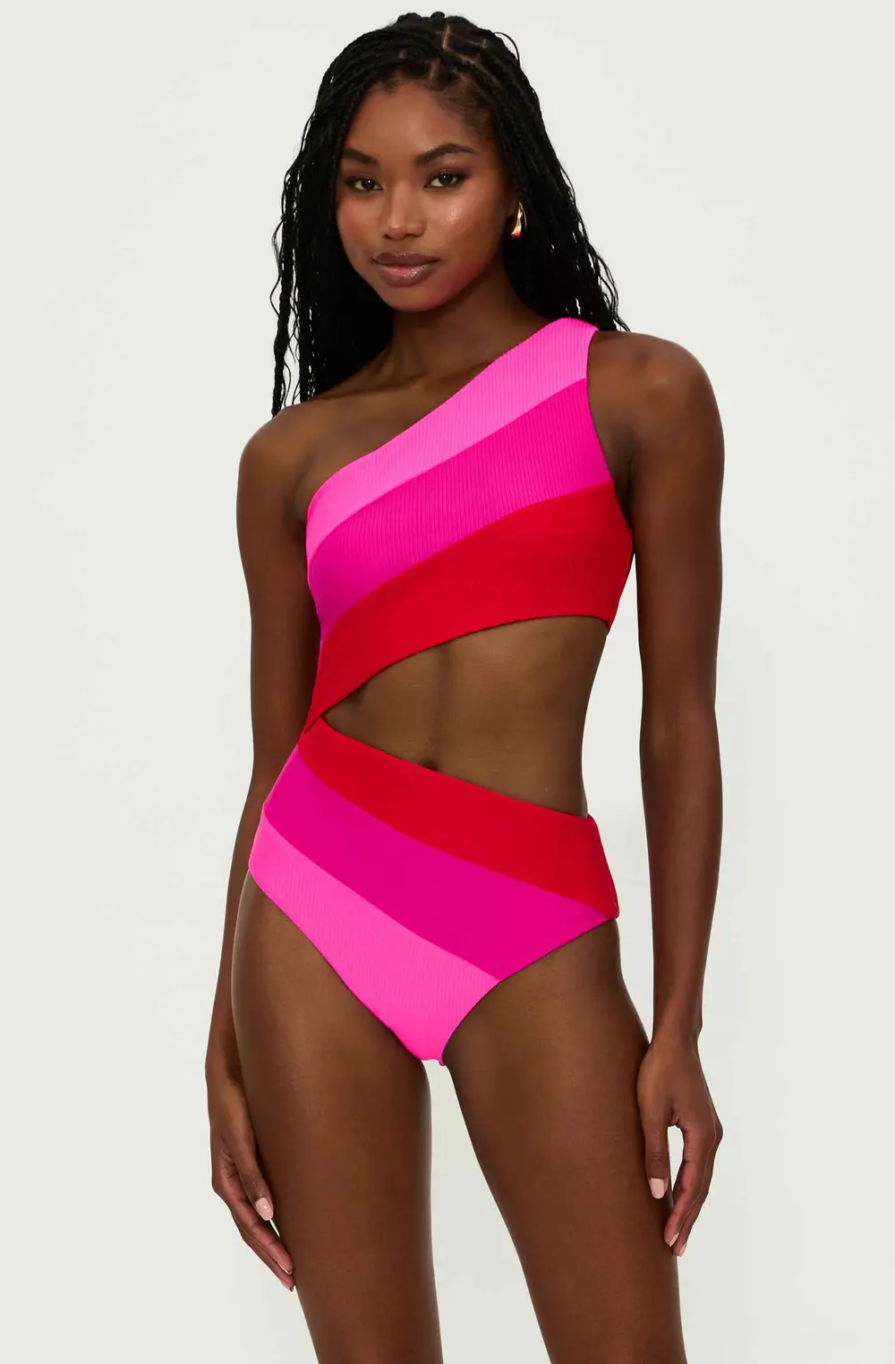 Joyce One Piece Fuchsia Red Neon Pink