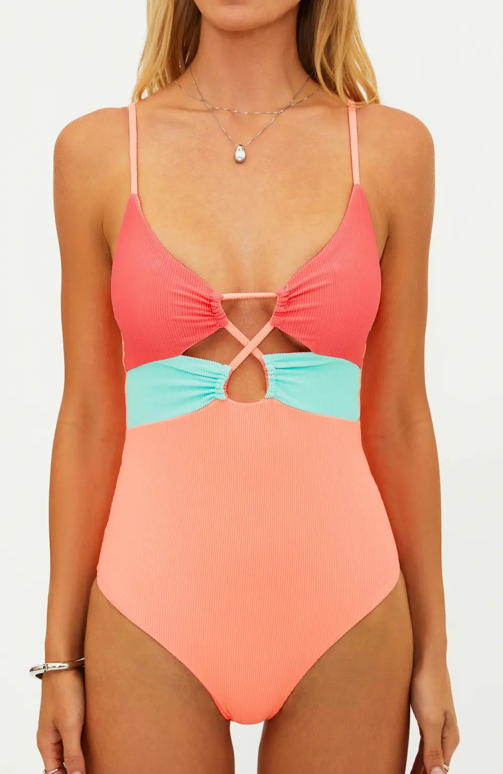Leslie One Piece Guava Jelly Colorblock