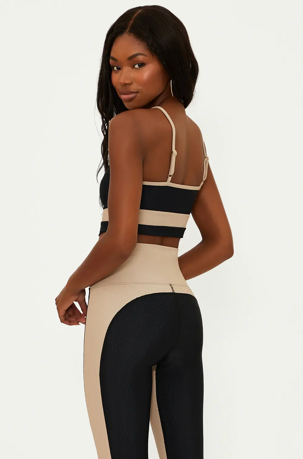 Eva Top Black Tan Colorblock