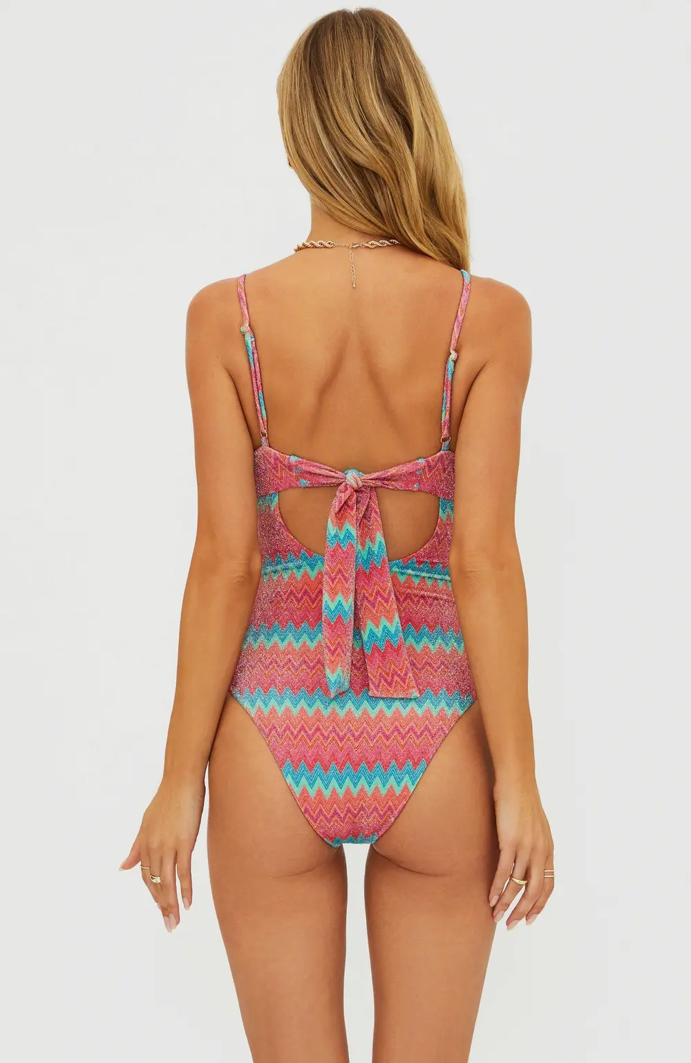 Lindy One Piece Strawberry Ice Chevron Shine