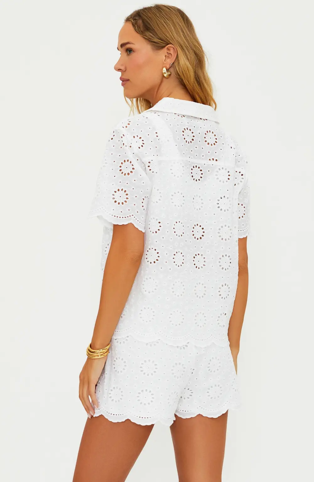 Lexie Top White Magnolia Eyelet