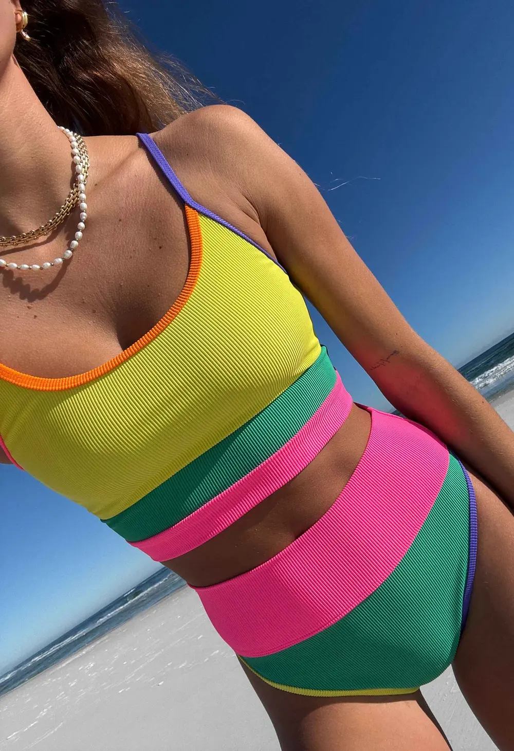 Eva Top Technicolor Colorblock