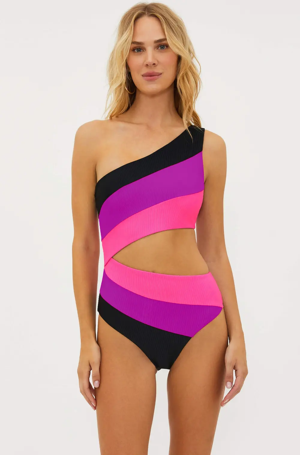 Joyce One Piece Vivid Violet Colorblock