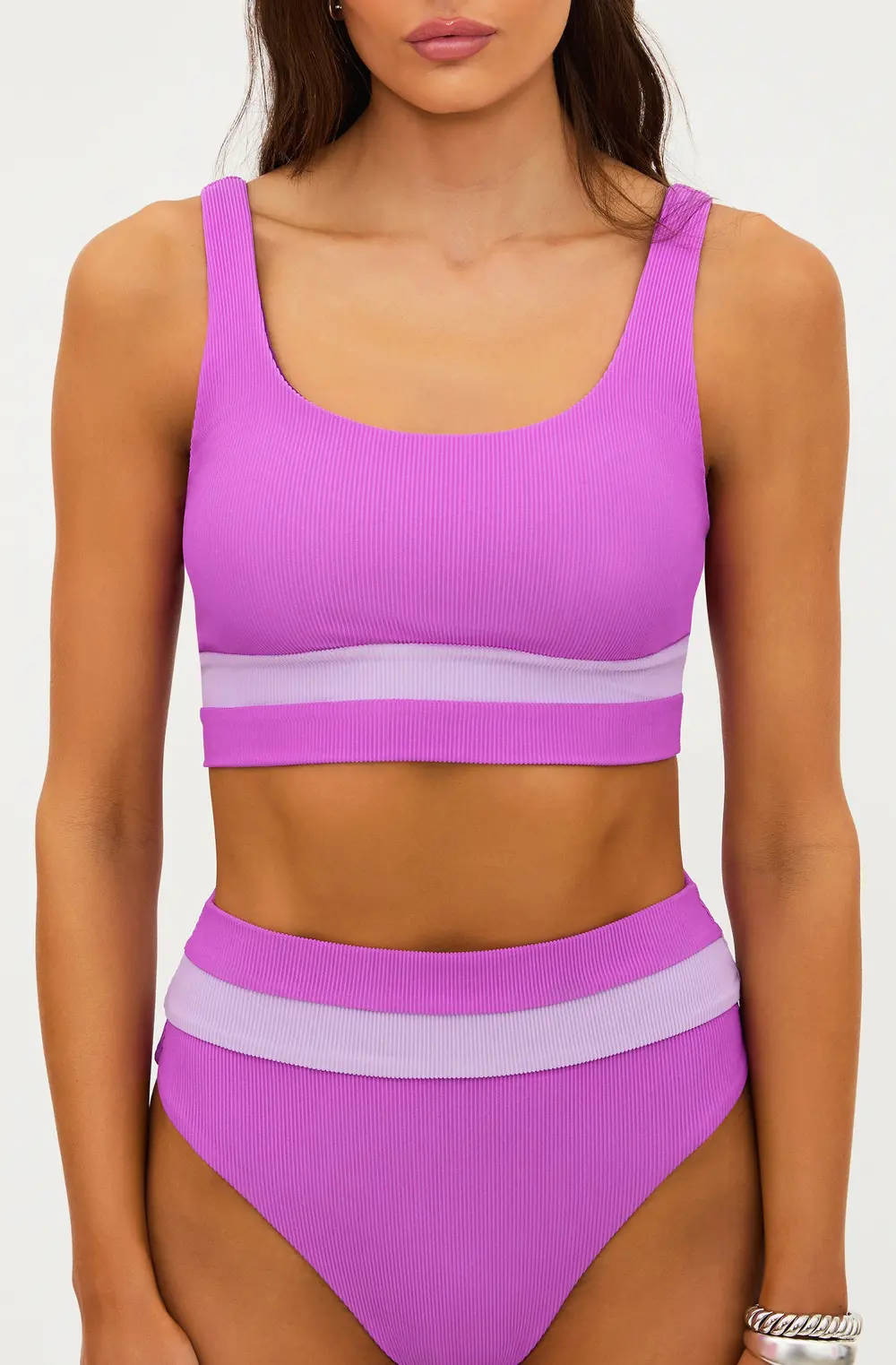 Mackenzie Top Lavender Violet Colorblock