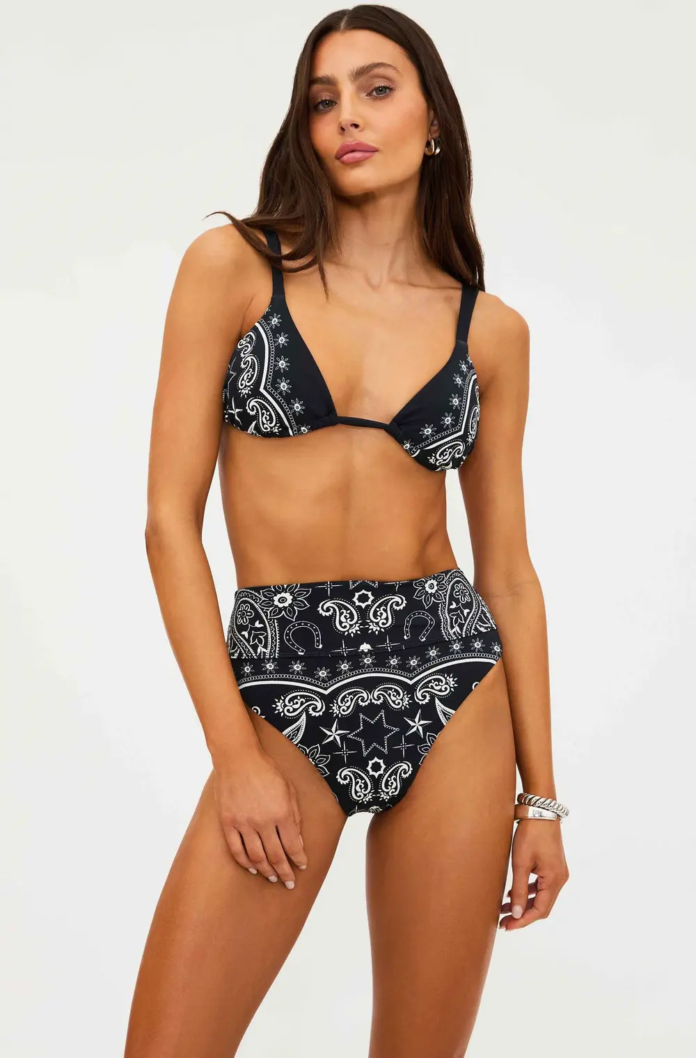 Saige Top Bandana Black