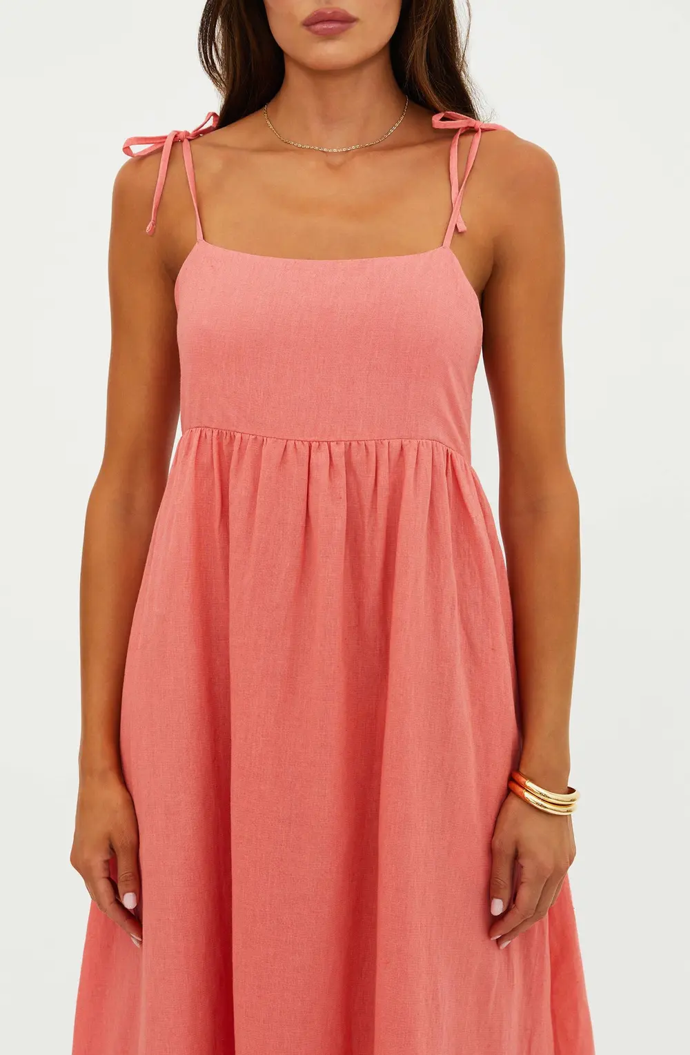 Valory Maxi Dress Coral Sea Linen