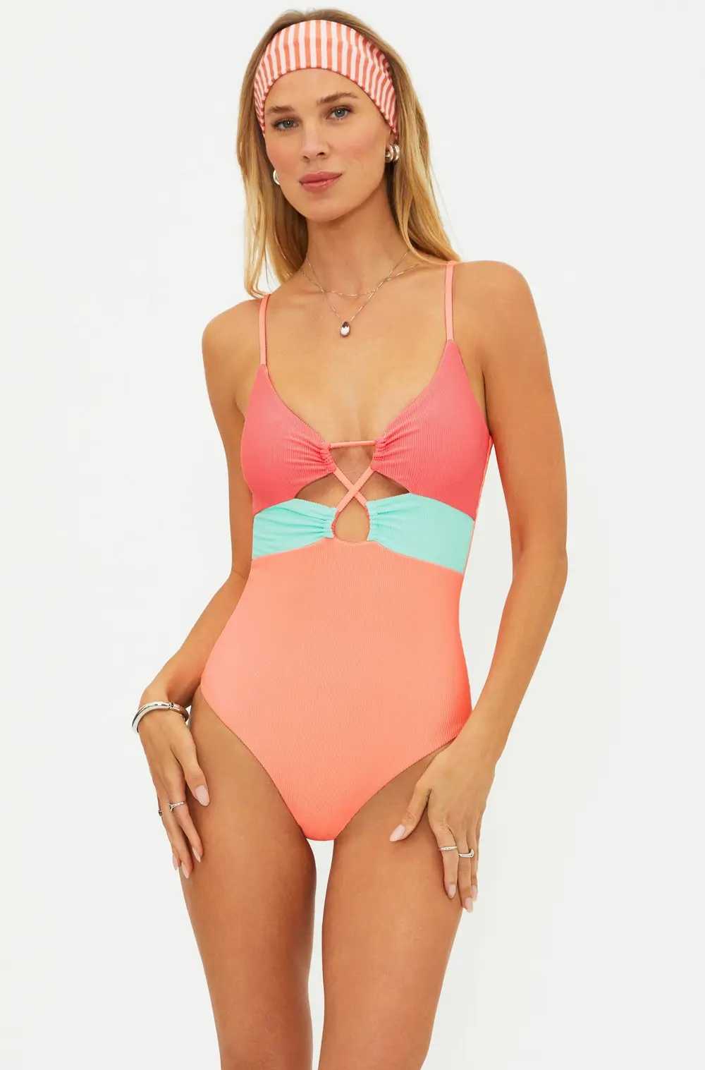 Leslie One Piece Guava Jelly Colorblock