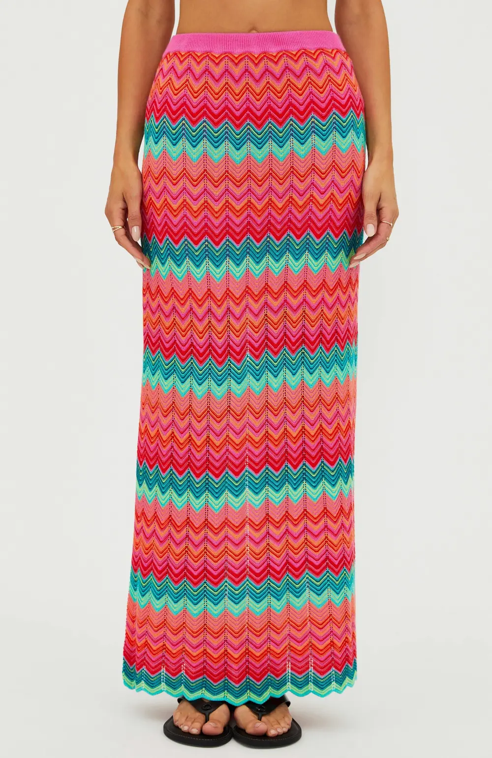 Ivana Skirt Strawberry Ice Chevron