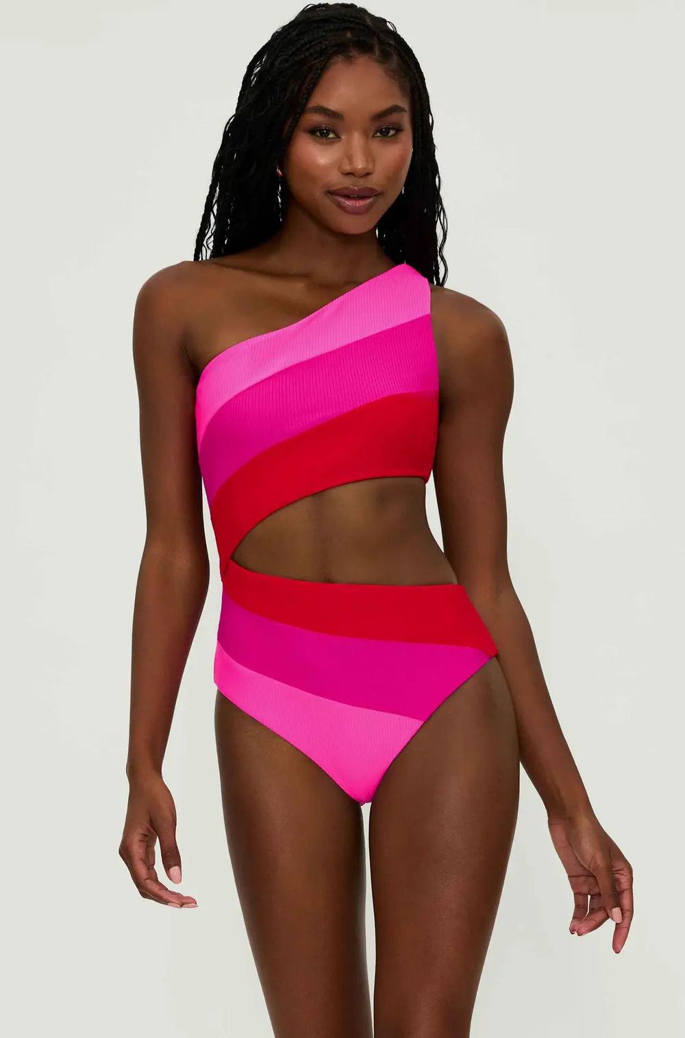 Joyce One Piece Fuchsia Red Neon Pink