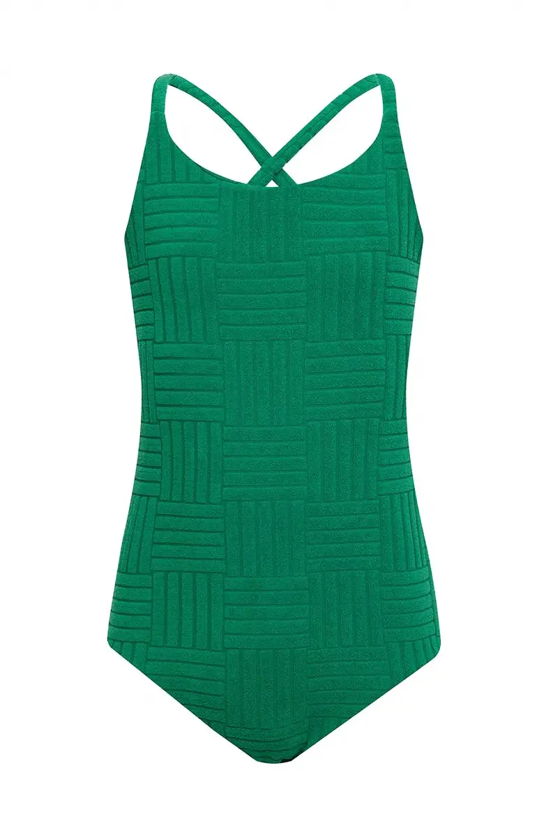 Little Julia One Piece Jelly Bean Green Terry