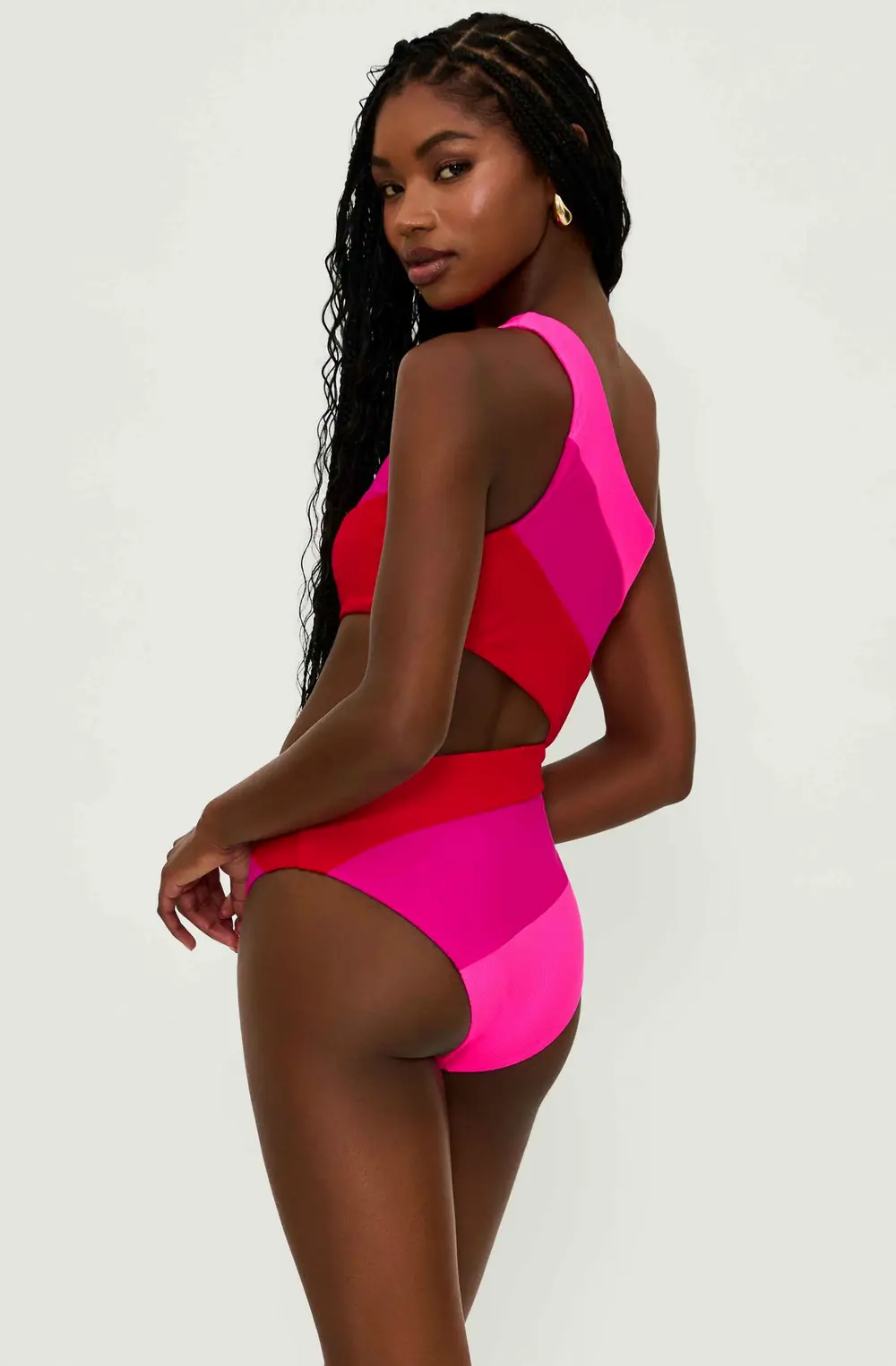 Joyce One Piece Fuchsia Red Neon Pink