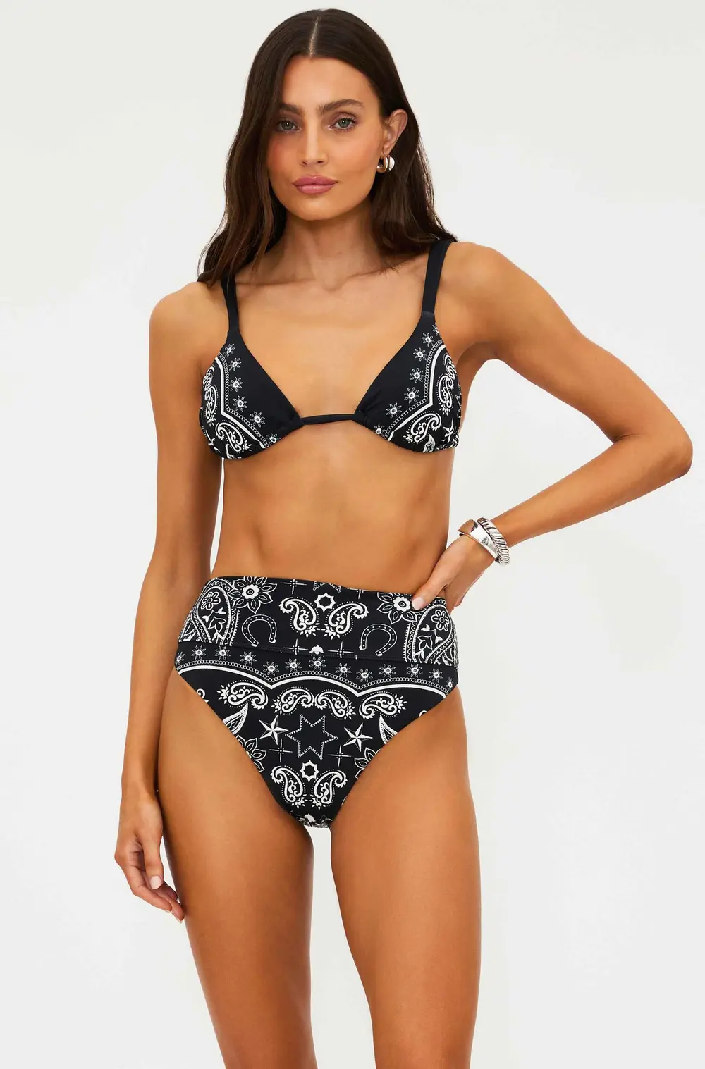 Saige Top Bandana Black