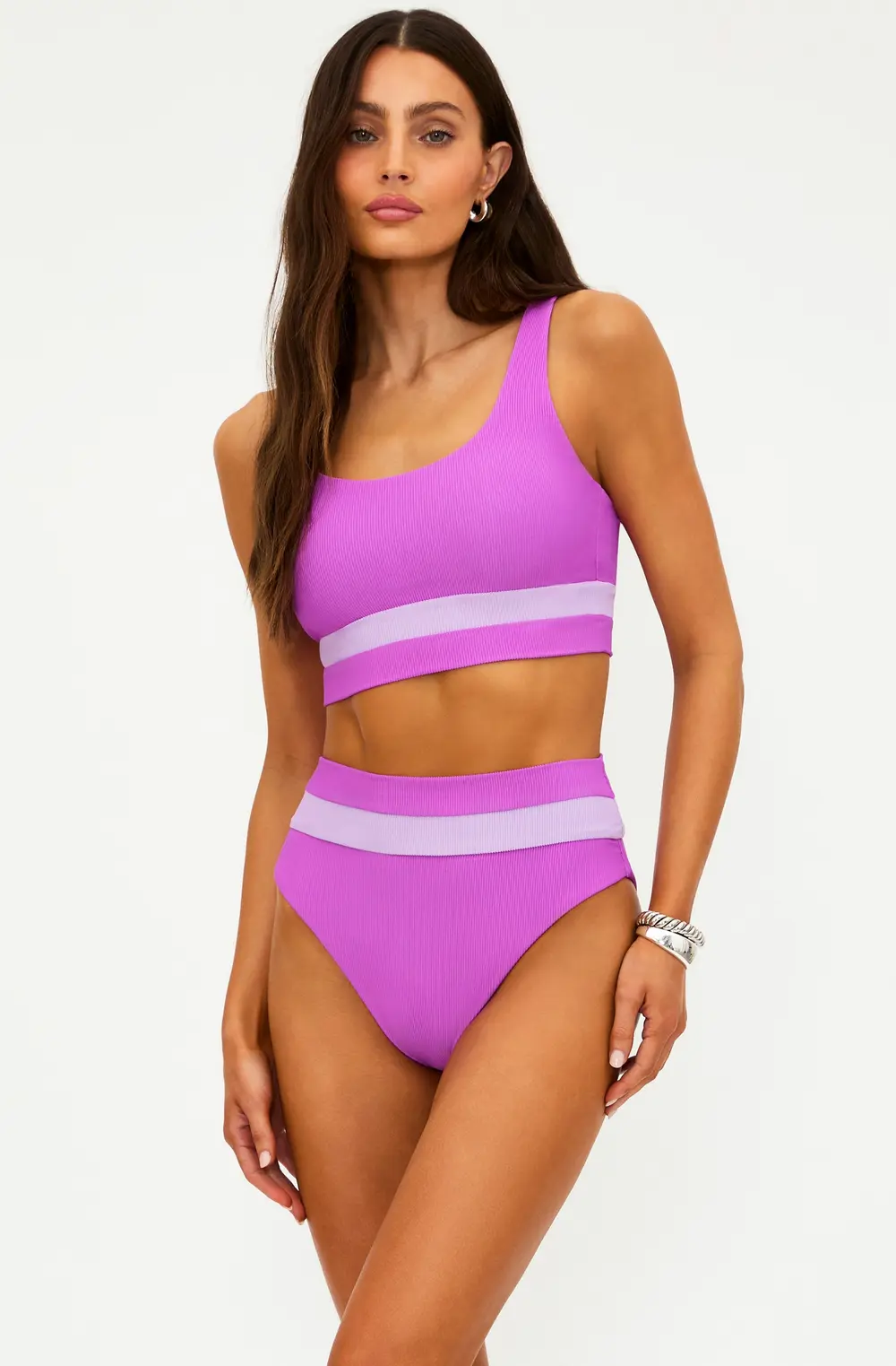Mackenzie Top Lavender Violet Colorblock
