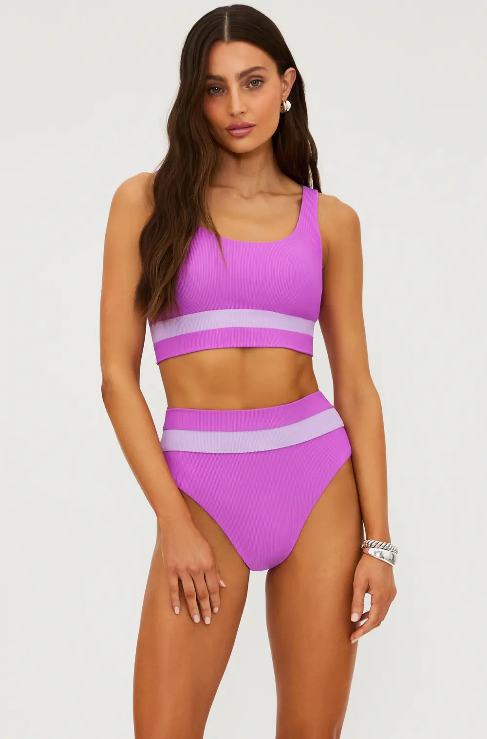 Mackenzie Top Lavender Violet Colorblock