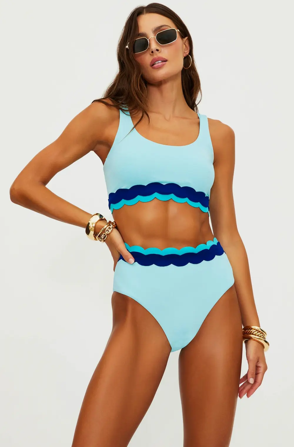 Anthropologie X Beach Riot Marin Top Sweet Winter Blue