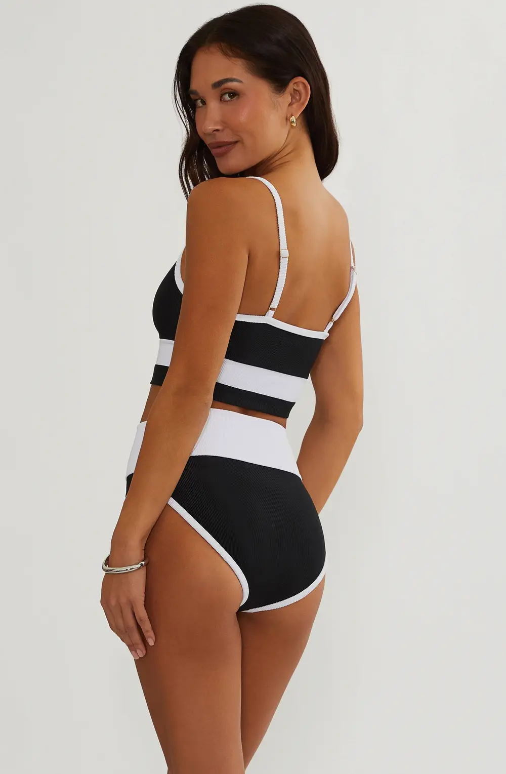 Emmy Bottom Full Coverage Black & White